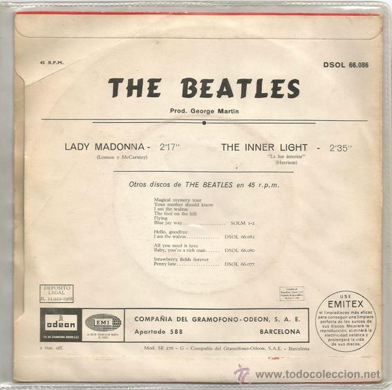 Discos de vinilo: The Beatles, Lady Madonna - Foto 2