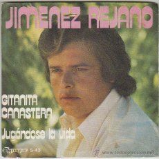 Discos de vinilo: JIMENEZ REJANO, GINTANA CANASTERA, JUGANDOSE LA VIDA, EDITADO POR EL SELLO OLIMPO EN 1975. Lote 42635213