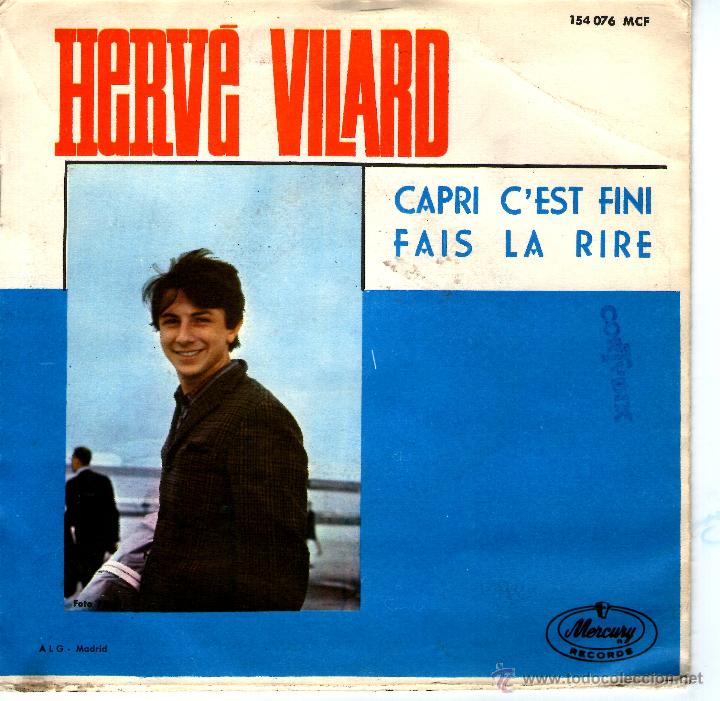 Discos de vinilo: HERVE VILARD CAPRI CEST FINI / FAIS LA RIRE - Foto 2