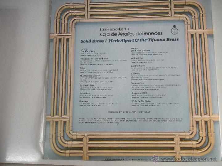 Discos de vinilo: MAGNIFICO LP DE - SOLID - BRASS - HERB - ALPERT - THE TIJUANA - BRASS- - Foto 2