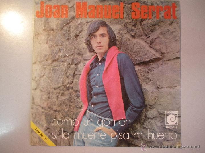 Discos de vinilo: MAGNIFICO SINGLE DE - JOAN - MANUEL - SERRAT - - Foto 1