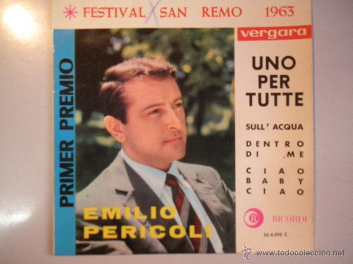 Discos de vinilo: MAGNIFICO SINGLE DE - EMILIO - PERICOLI - - Foto 1