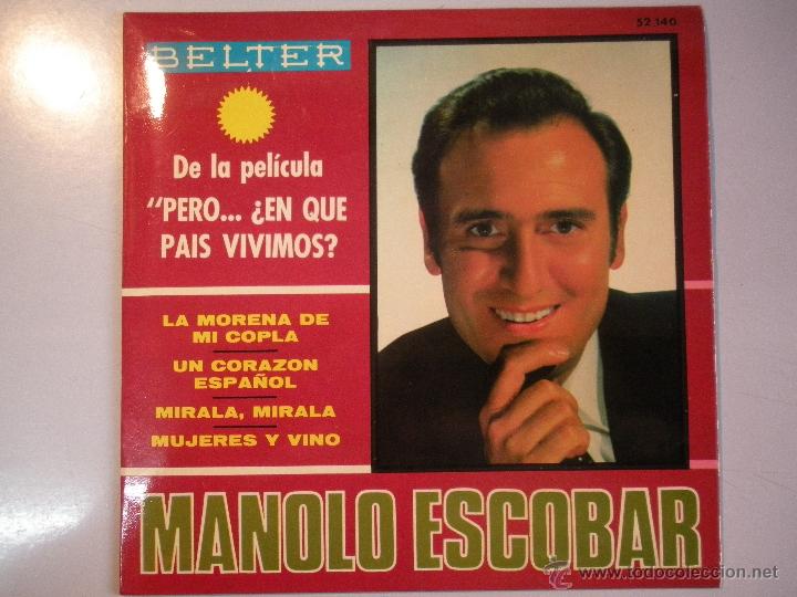 Discos de vinilo: MAGNIFICO SINGLE DE - MANOLO -. ESCOBAR - - Foto 1