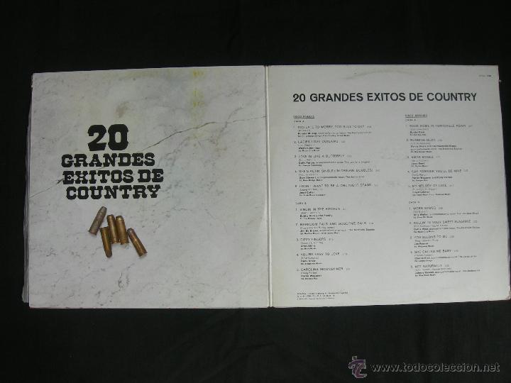 Discos de vinilo: DOBLE LP 20 GRANDES EXITOS DE COUNTRY - Foto 2