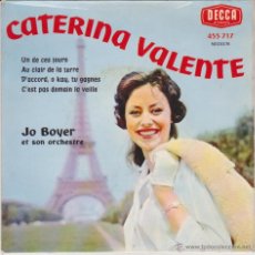 Discos de vinilo: CATERINA VALENTE - UN DE CES JOURS - AU CLAIR DE LA TERRE + 2 - EP FRANCE VG+ / EX . Lote 42711983