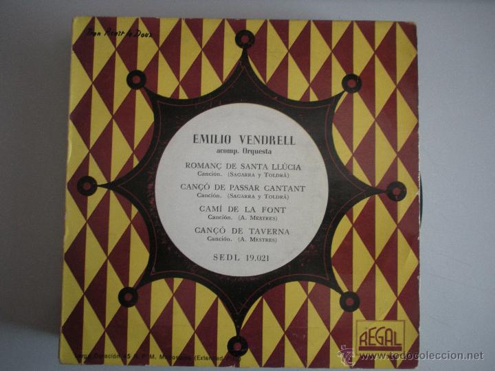 Discos de vinilo: MAGNIFICO SINGLE DE - EMILIO - VENDRELL - - Foto 1