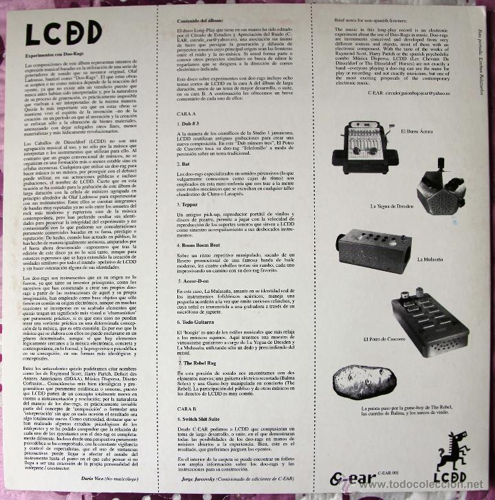 Discos de vinilo: LOS CABALLOS DE  D&Uuml;SSELDORF - LP - C-EAR - 2007 - ELECTRONICA - Foto 2
