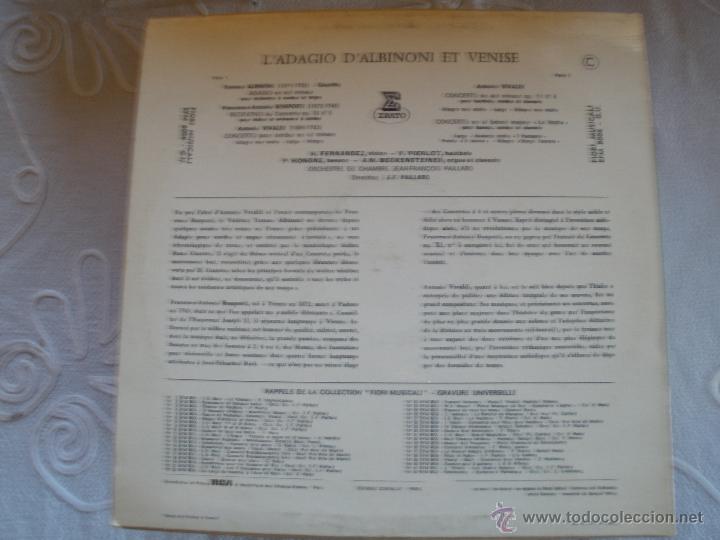Discos de vinilo: LADAGIO D ALBINONI - Foto 2