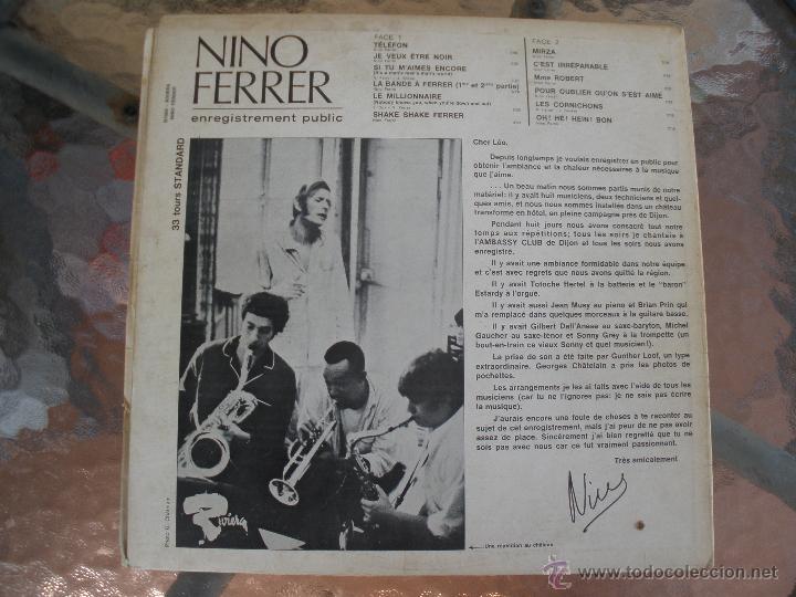 Discos de vinilo: NINO FERRER LE TELEFON MIRZA - Foto 2