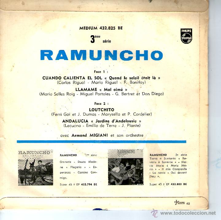Discos de vinilo: RAMUNCHO CUANDO CALIENTA EL SOL - Foto 2