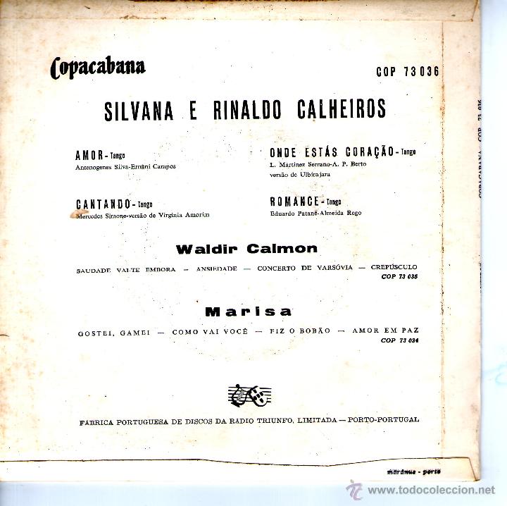 Discos de vinilo: SILVANA E RINALDO CALHEIROS - Foto 2