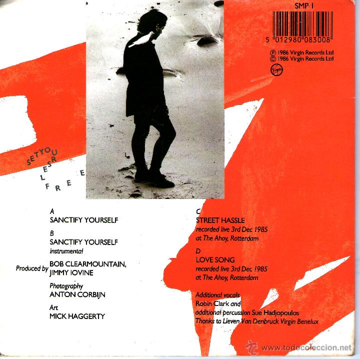 Discos de vinilo: SIMPLE MINDS LIMITED EDITION 2 SINGLES 45 (SANCTIFY YOURSELF 2 VERSIONES - Foto 2