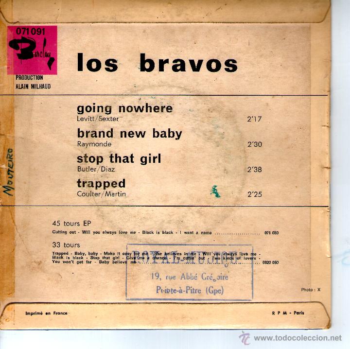 Discos de vinilo: LOS BRAVOS : GOING NOWHERE - Foto 2