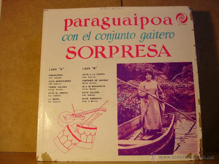Disques de vinyle: Paraguaipoa con el Conjunto Gaitero Sorpresa - Campeones 1964-1965 - Futurista FZ-1026