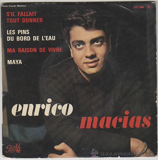 Discos de vinilo: ENRICO MACIAS, Single de EMI, sin fecha - Foto 1