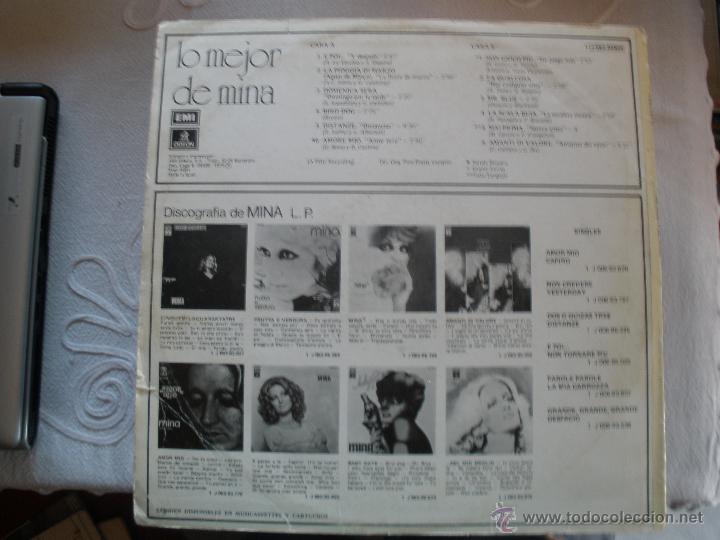 Discos de vinilo: LO MEJOR DE MINA - Foto 2