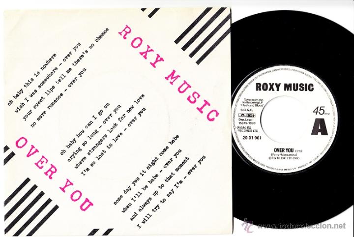 Discos de vinilo: ROXY MUSIC - OVER YOU - SINGLE ESPA&Ntilde;OL DE VINILO C-37 - Foto 1