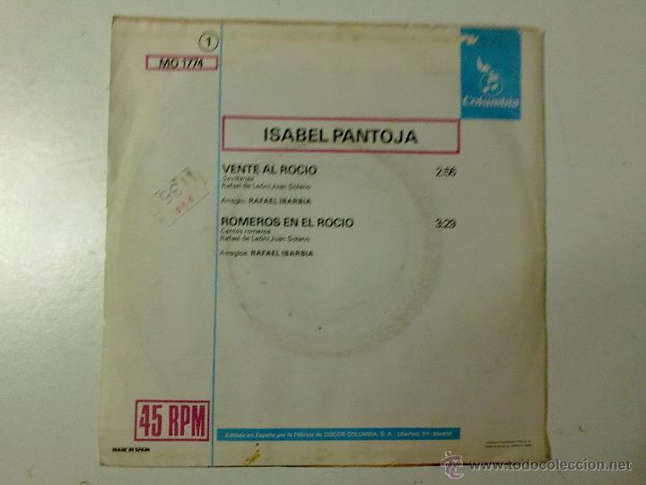 Discos de vinilo: ISABEL PANTOJA - DE ROMERIA - Foto 2