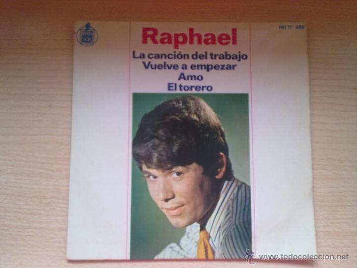 Discos de vinilo: RAPHAEL-LA CANCION DEL TRABAJO - Foto 1