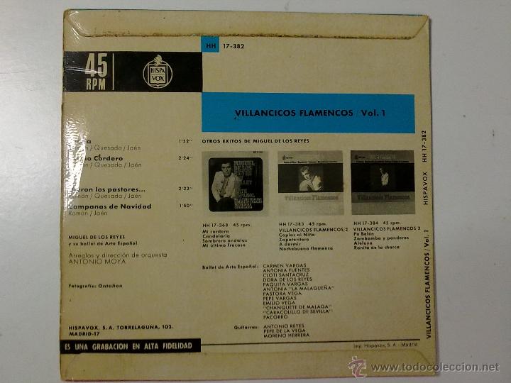 Discos de vinilo: MIGUEL DE LOS REYES-VILLANCICOS - Foto 2