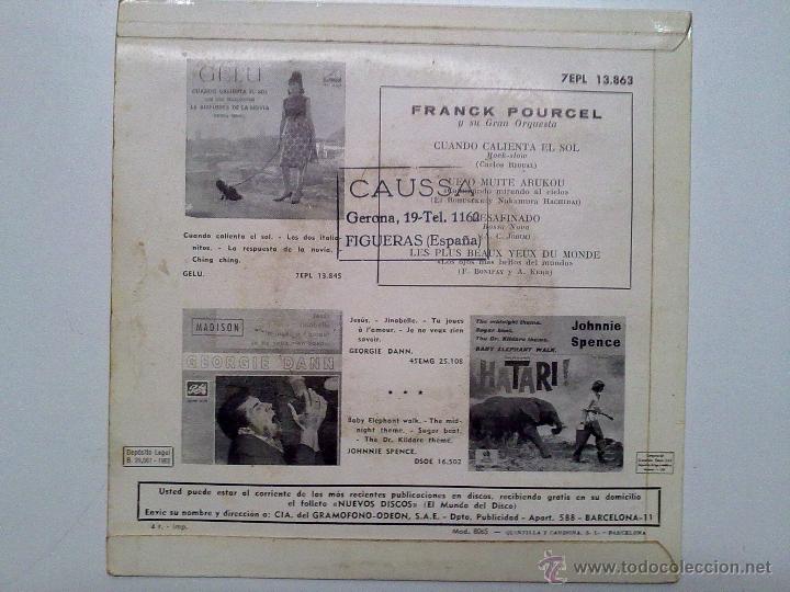 Discos de vinilo: FRANCK POURCEL-CUANDO CALIENTA EL SOL - Foto 3