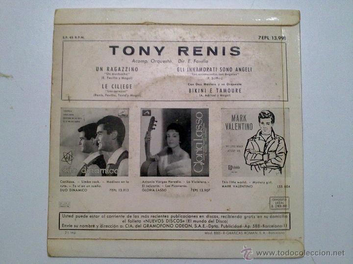 Discos de vinilo: TONY RENIS- UN RAGAZZINO - Foto 2