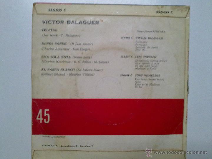Discos de vinilo: VICTOR BALAGUER- TELSTAR - Foto 2