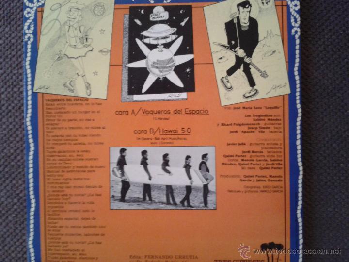 Discos de vinilo: LOQUILLO-SINGLE,VAQUEROS DEL ESPACIO-HAWAI 5-0,,,,3 CIPRESES. - Foto 2