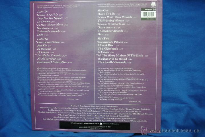 Discos de vinilo: - JOAN BAEZ - GRACIAS A LA VIDA - POLYGRAM 1984 - Foto 2