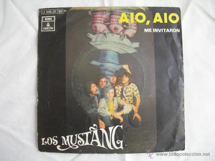 Discos de vinilo: LOS MUSTANG // AIO, AIO - ME INVITARON - Foto 1