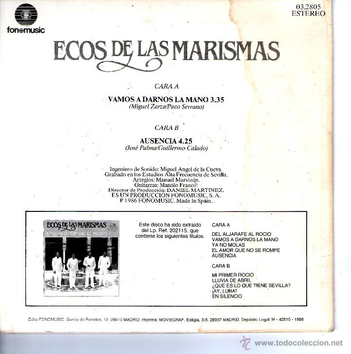 Discos de vinilo: ECOS DE LAS MARISMA - Foto 2