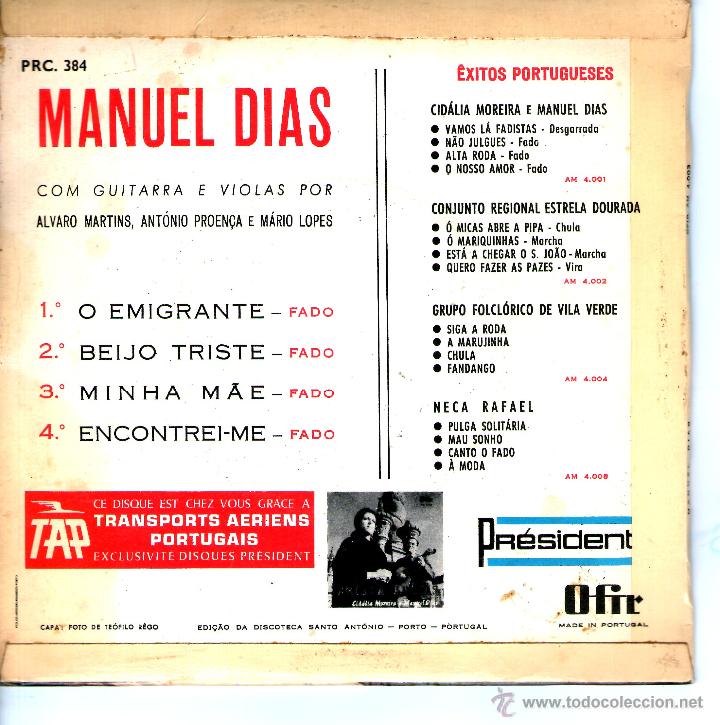Discos de vinilo: MANUEL DIAS O EMIGRANTE - Foto 2