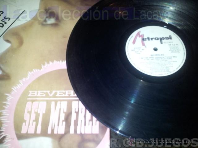 Discos de vinilo: BEVERLEE-SET ME FREE MAXI SINGLE VINILO 1991 SPAIN - Foto 2