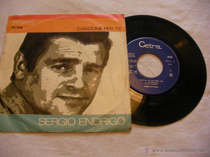 Discos de vinilo: ANTIGUO SINGLES DE VINILO - SERGIO ENDRIGO - ENVIO GRATIS A ESPA&Ntilde;A - Foto 1