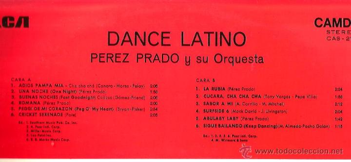 Discos de vinilo: LP PEREZ PRADO : DANCE LATINO - Foto 2