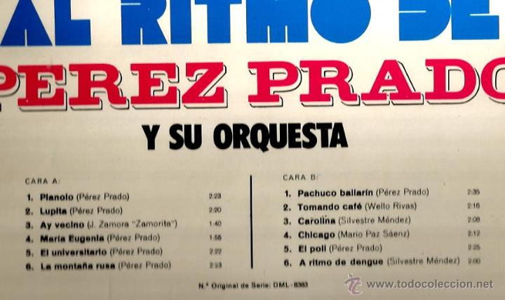 Discos de vinilo: LP AL RITMO DE PEREZ PRADO - Foto 2