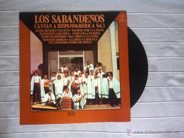 Discos de vinilo: LP LOS SABANDE&Ntilde;OS-CANTAN A HISPANOAMERICA VOL.3 - Foto 1