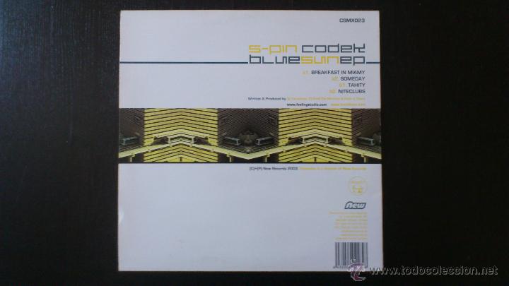 Discos de vinilo: S-PIN CODEK - BLUE SUN EP - MAXI SINGLE VINILO 12 - NEW RECORDS - 2003 - Foto 2
