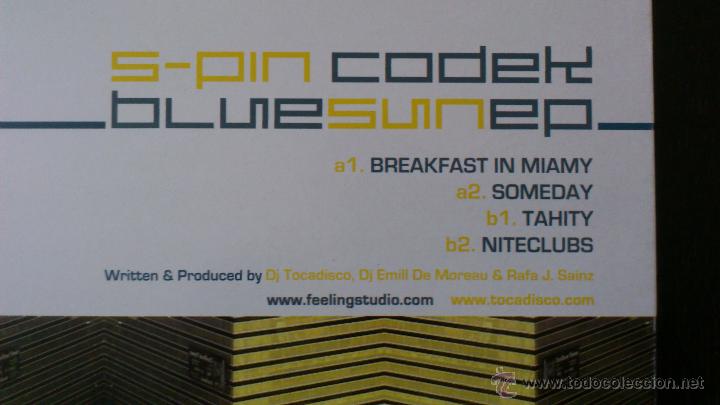 Discos de vinilo: S-PIN CODEK - BLUE SUN EP - MAXI SINGLE VINILO 12 - NEW RECORDS - 2003 - Foto 3