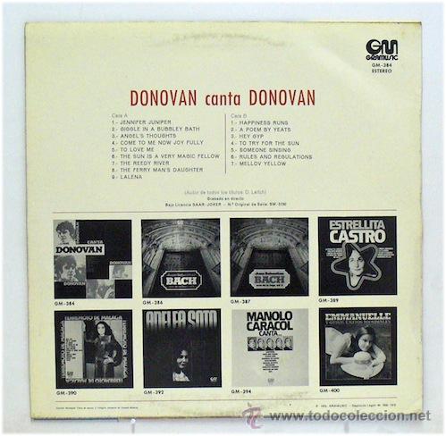 Discos de vinilo: Donovan - Canta Donovan (LP Vinilo. Original 1975) - Foto 2