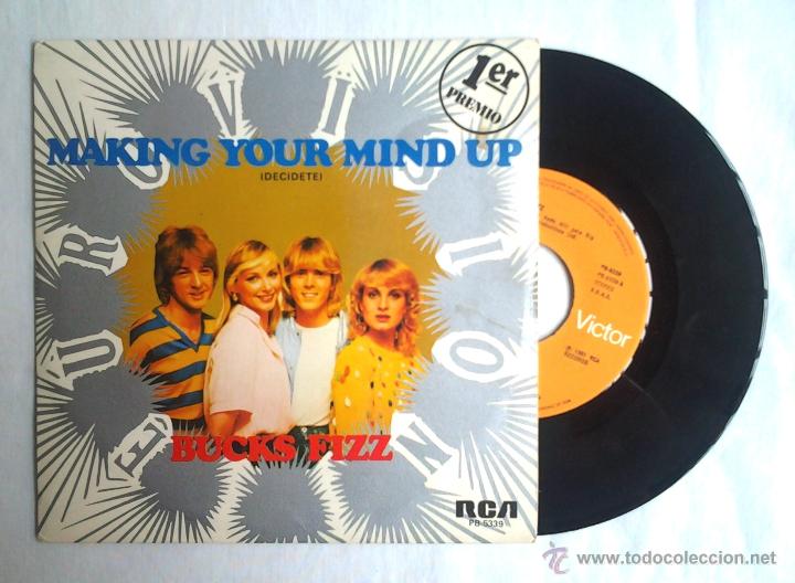 Discos de vinilo: BUCKS FIZZ. SINGLE VINILO. Making your mind up. Don&acute;t stop. 1981. Victor. Eurovisi&oacute;n 1&ordm; premio