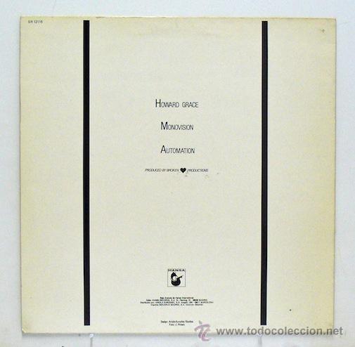 Discos de vinilo: Howard Grace - Monovision (Maxi Single Vinilo) - Foto 2
