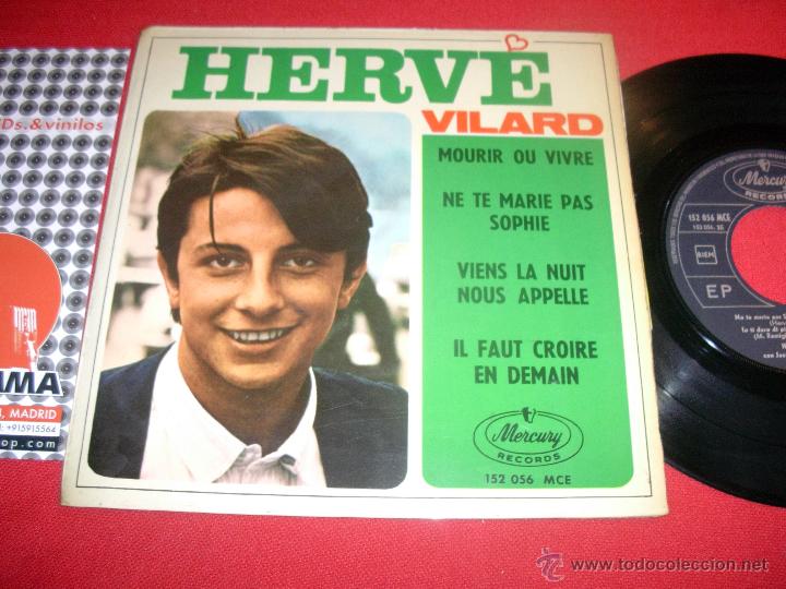 Dischi in vinile: herve  vilard  mourir ou vivre   spain  1966  ep