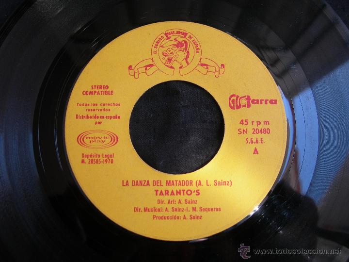Discos de vinilo: TARANTOS // LA DANZA DEL MATADOR (SOLO DISCO) - Foto 1