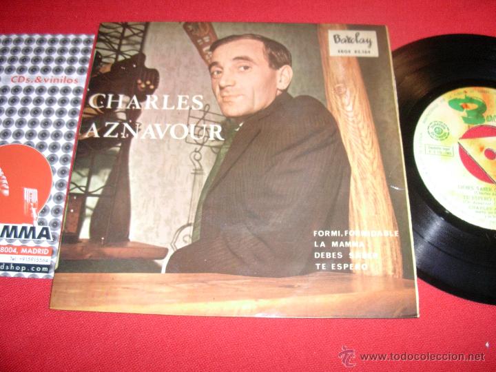 Discos de vinilo: charles aznavour formi   formidable  spain  1965   ep - Foto 1