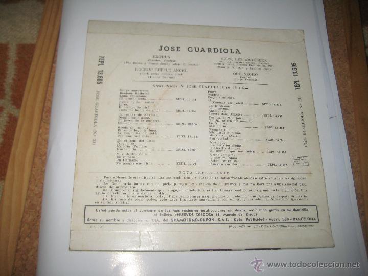 Discos de vinilo: Jose Guardiola - EP Exodus + 3 - Foto 2