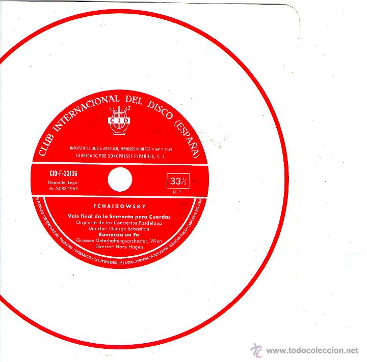 Discos de vinilo: DISCOFLEX P.TCHAIKOWSKI - Foto 2