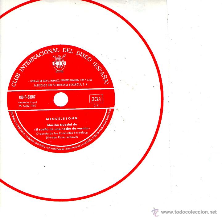 Discos de vinilo: DISCOFLEX MENDELSSOHN - Foto 3