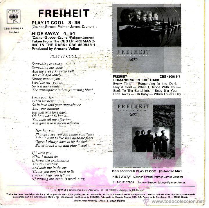Discos de vinilo: FREIHEIT PLAY IT COOL - Foto 2