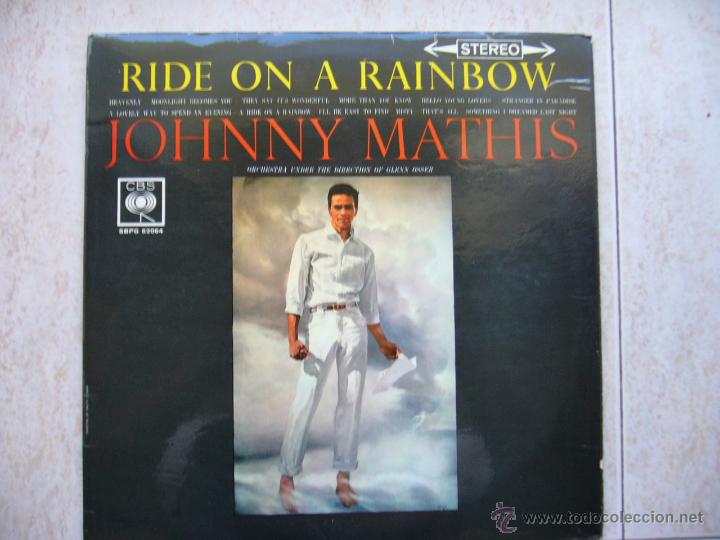 Discos de vinilo: JOHNNY MATHIS - RIDE ON A RAINBOW - LP - Foto 1